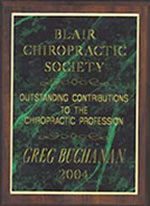 Greg recognised for contributions to chiropractic